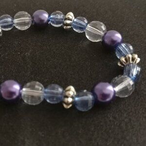 Handmade Bracelet blue silver clear